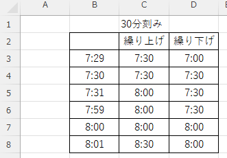 30分刻みに変更した状態