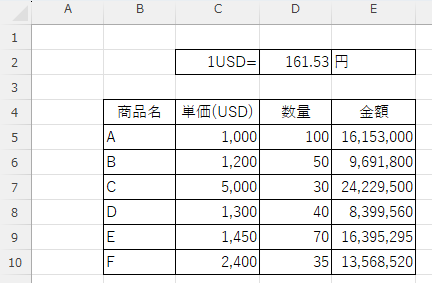 スピル入力結果