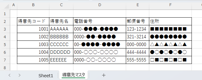 得意先マスタ