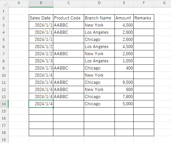 With the bottom cell selected in VBA
