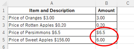 Different digits of the amount cannot be extracted correctly.