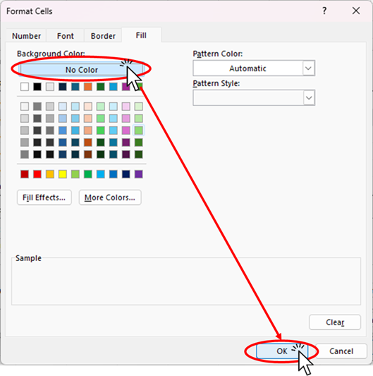 Select no color