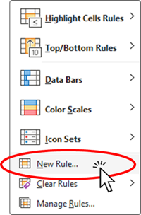 New Rule Button