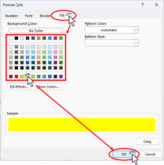 color selection