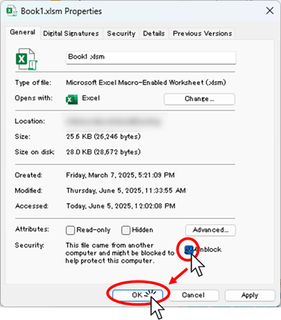Check the "Allow" box and press the "OK" button.