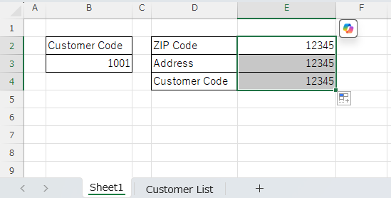With the function copied down to the bottom