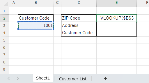 Search value entered