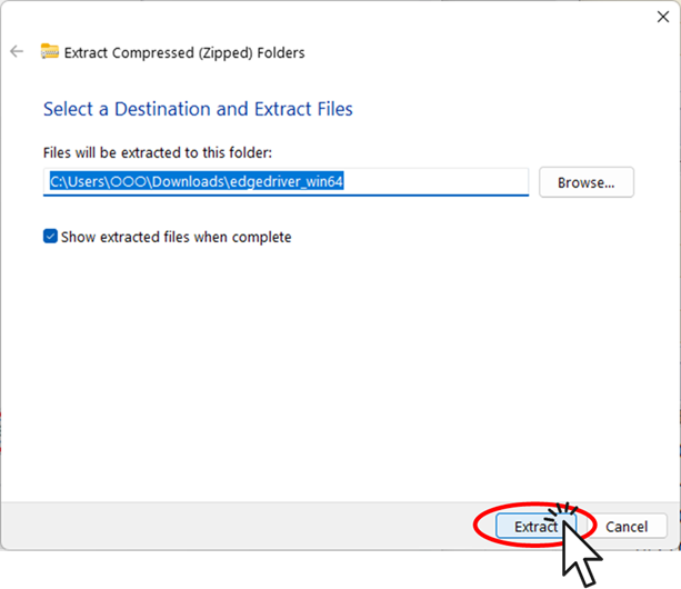 Extracting a zip file