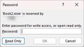 Write Password Input Screen
