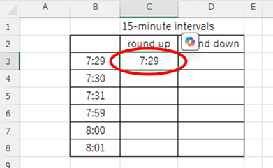 Example of using the TIME function
