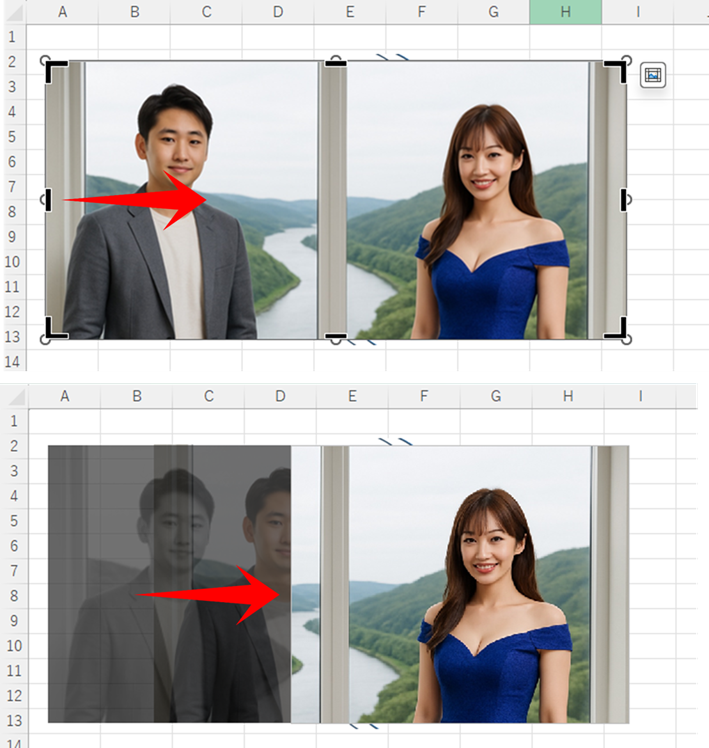 トリミングで余分な画像を切り取りする