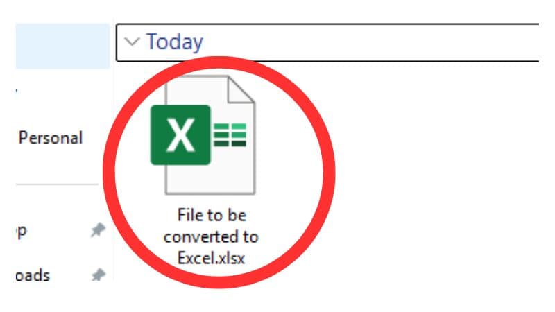 Converted to Excel data and stored in a folder